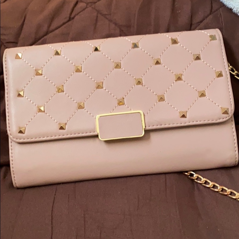 Blush pink crossbody purse